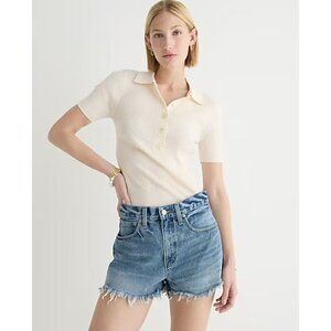 New J Crew Size 28 Relaxed denim short in Baxter Street wash SU23 **Stain**